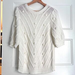 Blu Pepper Puff Sleeve Sweater M